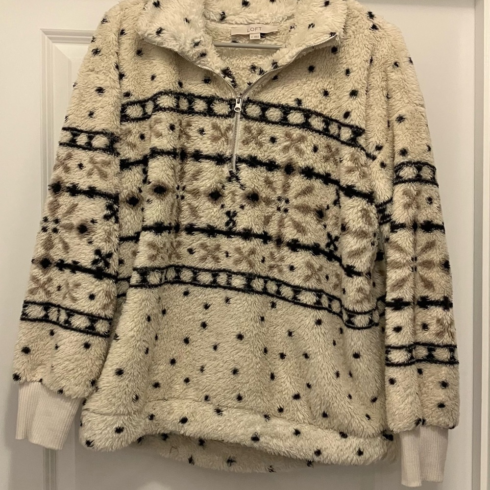 LOFT cozy Sherpa pullover - super soft!